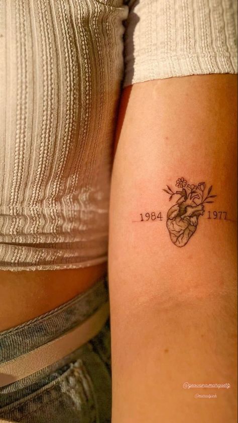 Tattoo Ideas For Your Grandparents, Give Love Tattoo, Contradiction Tattoo, Remeberance Tattoos Grandma, Tattoos For Passed Dad, Tattoos With Grandma, Parent Tattoos For Daughters, Dad And Daughters Tattoo Ideas, Tattoos For Mom And Dad