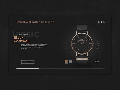 Watch Banner Design, Watch Banner, Posters Design, Watches Collection, Header Design, Ui Design Website, Design Palette, Website Banner, Ui Inspiration