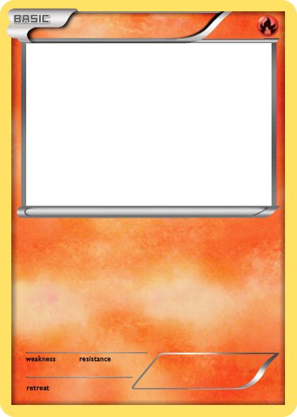 Diy Pokemon Cards, Fire Type Pokemon, Pokemon Card Template, Original 151 Pokemon, Pokemon Invitations, Fire Type Pokémon, Trading Card Template, Pokémon Party, Fire Pokemon