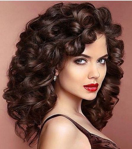 Hermosa Curls For Long Hair, Beautiful Curly Hair, Red Lipstick, Long Curly Hair, Long Curly, Hair Today, Big Hair, Vintage Hairstyles, Hair Dos