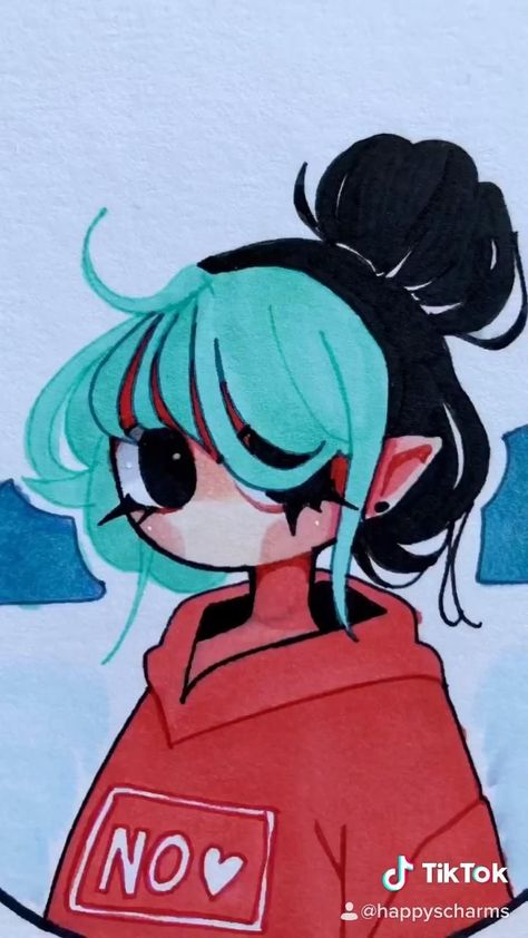 Drawing Tiktok, Hair Drawing, Anime Drawings Tutorials, Girls Cartoon Art, Art Tutorials Drawing, Cool Art Drawings, Anime Sketch, Art Inspiration Drawing, Messy Bun