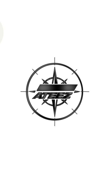 Ateez Compass Logo, 8 Makes 1 Team Ateez Logo, Atiny Ateez Logo, Ateez Embroidery, Ateez Logo Wallpaper, Kpop Tattoo Ideas Ateez, Ateez Inspired Tattoo, Ateez Tattoo, Ateez Logo