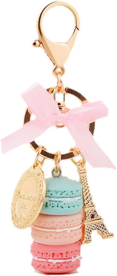 Amazon.com: ZOONAI Macaron Cake Eiffel Tower Keychain Bowknot Car Keyring Bag Purse Pendant : Clothing, Shoes & Jewelry Eiffel Tower Keychain, Purse Decorations, Chic Gifts, Handbag Charms, Cute Keychain, Car Charms, Macaroons, Car Keys, Blue And Green