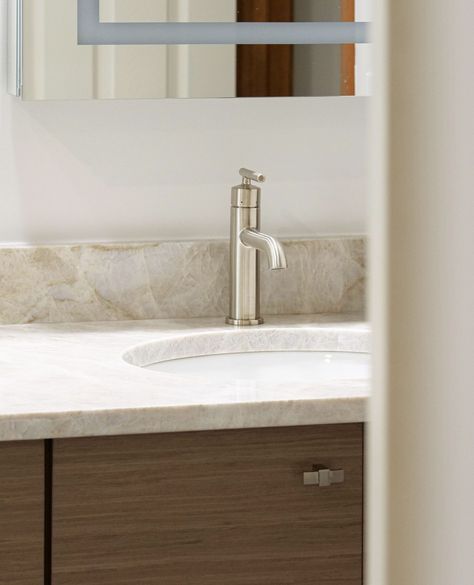 🌿🛁 From the Japanese Ofuro-style tub to the bamboo laminated cabinetry, every element in this recent bathroom remodel invites relaxation. The Taj Mahal quartzite countertops and pebble shower floor add a touch of luxury, while heated floors keep you cozy year-round.⁠ ⁠ Like this look? Stop by our showroom and ask for Andria! ✨⁠ ⁠ #ZenBathroom #LuxuryDesign #BathroomInspo #SpaVibes #ArchitecturalJustice Taj Mahal Bathroom Countertops, Taj Mahal Bathroom, Taj Mahal Quartzite Bathroom, Quartzite Bathroom, Japanese Ofuro, Taj Mahal Quartzite Countertops, Pebble Shower, Pebble Shower Floor, Bathroom Downstairs