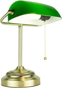 Banker Lamp, Bankers Desk, Bankers Desk Lamp, Green Table Lamp, Bankers Lamp, Led Reading Light, Metal Lamp Shade, Incandescent Lighting, Spike Heels