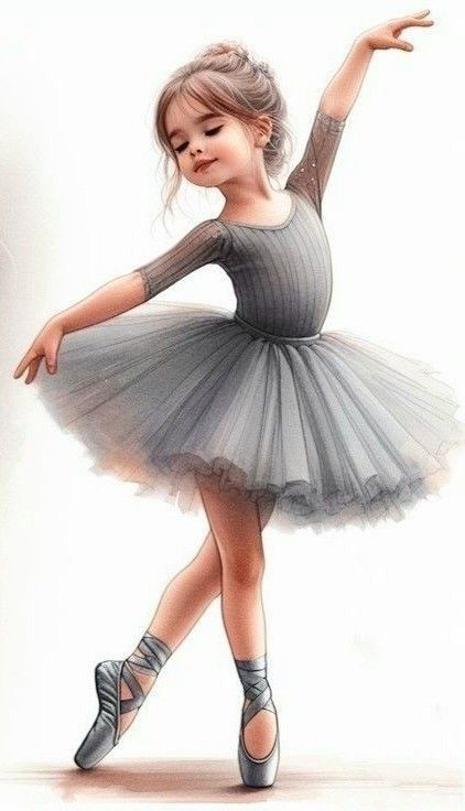 Ballet Photoshoot Poses Kids, Ballarina Wallpapers, Funny Ballerina, Kids Dancers, Cartoon Ballerina, Ballerina Pictures, Ballet Dancer Drawing, Ballerina Art Paintings, Ballet Illustration