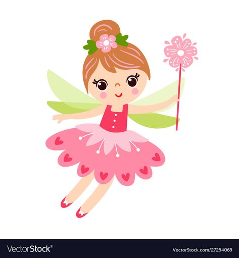 Honey Bee Cartoon, Girl With Wings, Fairy Cartoon, Vector Game, Cute Calendar, Owl Cartoon, Scandinavian Folk Art, Cute Fairy, Color Vector