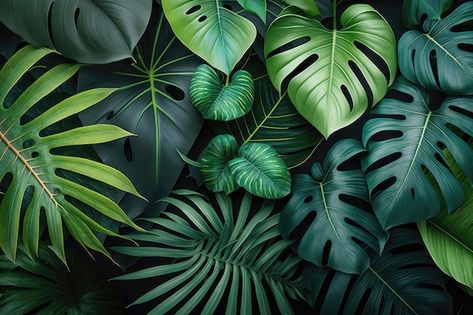 Leaves Wallpaper Desktop, Plant Wallpaper Desktop, Hawaiian Foliage, Palm Leaves Background, Planta Monstera, Wallpaper Pc 4k, Jungle Plants, Photo Border, Jungle Flowers