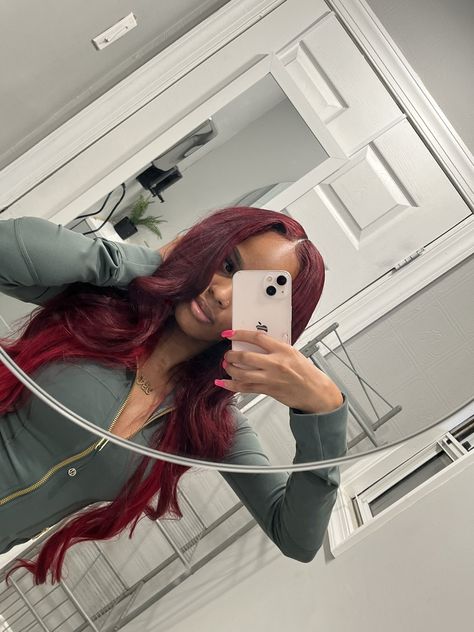 NB on X: "No way I’ll ever go back blond 😻😻 https://t.co/DfE1gIStgu" / X Quick Weave, No Way, Follow For More, Red Hair, Hairstyles, Mirror, Red, Hair, Black