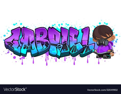 Gabriel Name, Gabriel Tattoo, Easy Graffiti Drawings, Graffiti Names, Graffiti Letters, Graffiti Words, Graffiti Writing, Urban Graffiti, Graffiti Font