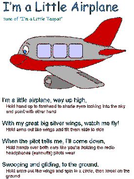 Transportation Songs and Poems Airplanes Song, Preschoolers Crafts, Transportation Songs, Air Activities, Kindergarten Poems, Transportation Theme Preschool, Transportation Unit, Transportation Activities, Circle Time Songs