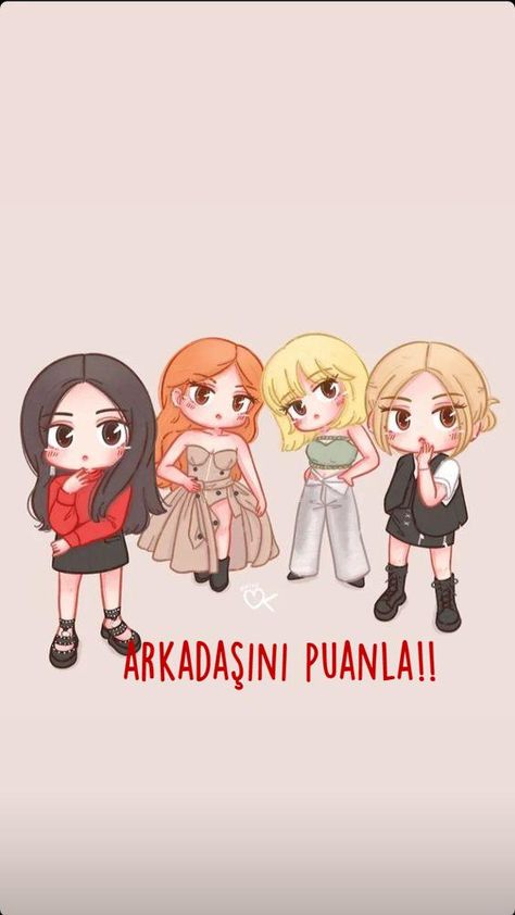 Blackpink Kawaii Wallpaper, Black Pink Cartoon Cute, Blackpink Animated Wallpaper, Blackpink Cartoon Wallpaper, Blackpink Chibi Wallpaper, Blackpink Art Wallpaper, Cartoon Blackpink, Blackpink Animated, Kpop Chibi Blackpink