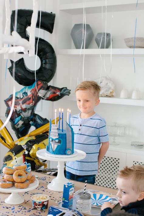 Modern Transformers Birthday, Transformers Birthday Games, Transformers Party Ideas, Boys 5th Birthday, Transformer Birthday Party, Transformers Birthday Party, Transformers Party, Transformer Birthday Party Ideas, Transformers Birthday Decorations