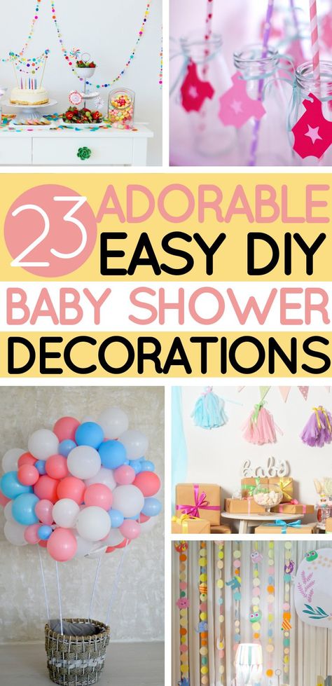 Easy Diy Baby Shower Decorations, Dollar Tree Baby Shower Ideas, Inexpensive Baby Shower Decorations, Cheap Baby Shower Decorations, Diy Baby Shower Decorations Boy, Simple Baby Shower Decorations, Baby Shower Decor Ideas, Baby Shower Decorating Ideas, Shower Decor Ideas