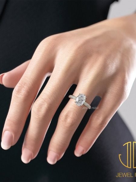 Hidden Halo Ring, 2 CT Oval Cut Moissanite Ring, Solitaire Ring, Bridal Ring, Diamond Wedding Ring| Handmade Jewelry| Customized Moissanite Engagement Ring| Ring For Women| Wedding Set| Propose Ring| Promise Ring| Handmade Moissanite Jewelry| Engagement Ring For Her| Wedding Gift For Her, Birthday Gift Ring, Vintage Ring, Bridal Ring Prong Setting Engagement Ring, Brilliant Cut Diamond Engagement Ring, Twig Engagement Ring, Hidden Halo Engagement Ring, Engagement Rings Sale, Pave Diamond Engagement Rings, Split Shank Engagement Rings, Traditional Diamond, Buying An Engagement Ring