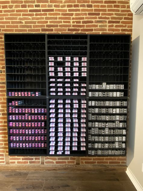 Redken Shades Organizer, Shades Eq Organization, Shades Eq Storage Ideas, Salon Hair Color Storage, Tommy Le, Salon Booth Rental, Salon Color Bar, Salon Designs, Salon Hair Color