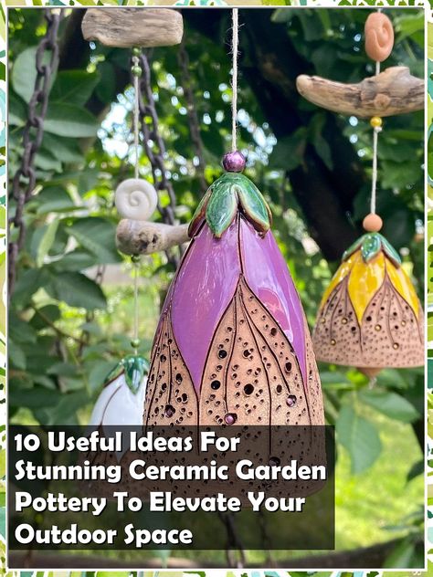 Transform your outdoor space with our top 10 useful ideas for stunning ceramic garden pottery. Discover how these beautiful and versatile pieces can enhance your garden, patio, or balcony. From vibrant planters to artistic sculptures, ceramic garden pottery adds charm and personality to any setting. Explore creative arrangements, color combinations, and practical uses that will make your garden a true oasis. Elevate your outdoor aesthetic today! Pottery Garden Ideas, Garden Ceramics, Ceramic Bells, Ceramic Garden, Useful Ideas, Outdoor Aesthetic, Ceramic Bell, Garden Stand, Garden Pottery