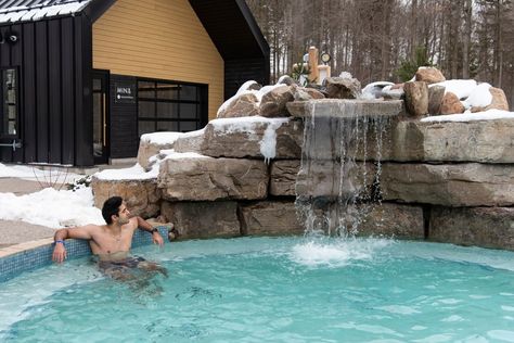 Nordic Spa Design, Hydrotherapy Spa, Aquatic Design, Spa Images, Cozy Hammock, Muskoka Chair, Hydration Station, Thermal Spa, Vision Board Photos