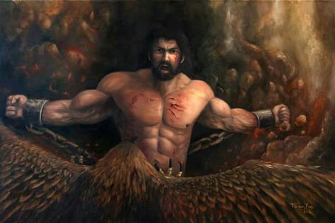 El titan Prometeo y su castigo por robar el fuego a los dioses Sun In Gemini, Greek Titans, Sea Of Monsters, Greek Pantheon, Greek And Roman Mythology, Ancient Mythology, Roman Mythology, Greek Myths, Human Art