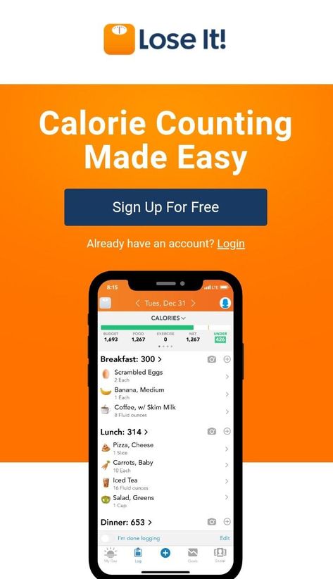 Lose It! is another great app that can be primarily used as a diet or weight-loss tool. Users rave about how easy it is to log food intake and exercise in order to keep track of calories. Find out more about this calorie counter app and see six more of the best choices in weight loss apps. #weightloss #apps #dietapps #developgoodhabits #healthyliving Free Calorie Counter App, Best Calorie Counter App, Food Tracker App, Calorie Counter App, Counter App, Carb Counter, Track Calories, Food Tracking, Calorie Tracker