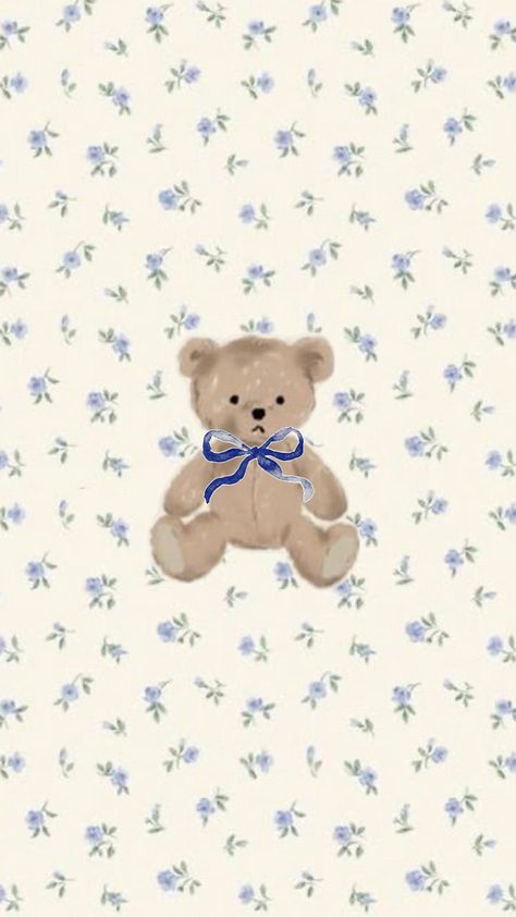 Cute ,teddy,bow,floral and coquette phone/tablet wallpaper Ipad Wallpaper Quotes, Teddy Bear Wallpaper, Bow Print, Cute Teddy, Tablet Wallpaper, Watch Wallpaper, Bear Wallpaper, Ipad Wallpaper, Blue Wallpapers