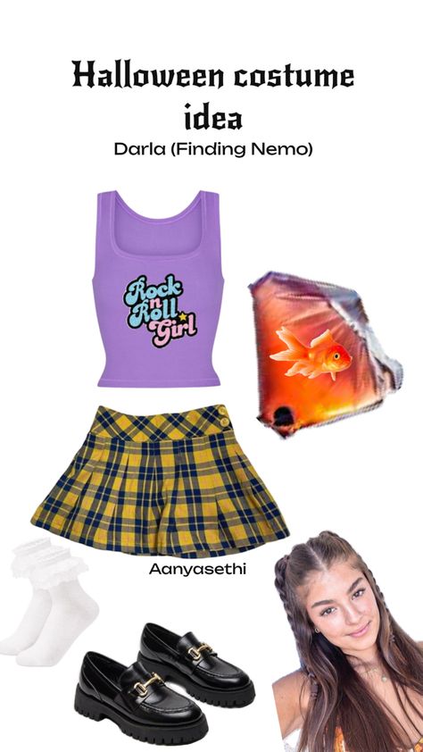 Finding Nemo Halloween Costume, Darla From Finding Nemo, Nemo Halloween, Darla Finding Nemo, Finding Nemo Costume, Nemo Costume, Holloween Costume, Costume Inspo, Finding Nemo