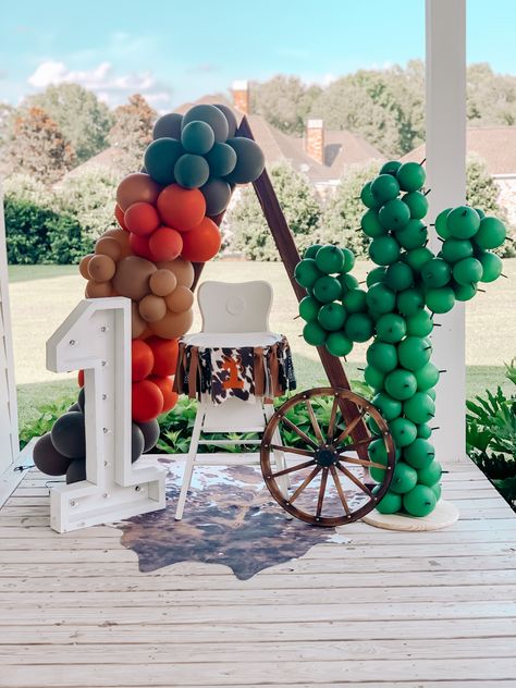 Western Birthday Balloon Garland, How The West Was One Balloon Arch, Boho Cowboy Birthday Party, Cowboy Theme Balloon Arch, Country Balloon Garland, My First Rodeo Birthday Balloon Arch, 2nd Birthday Western Theme, 1st Rodeo Balloon Arch, Wild West Balloon Arch