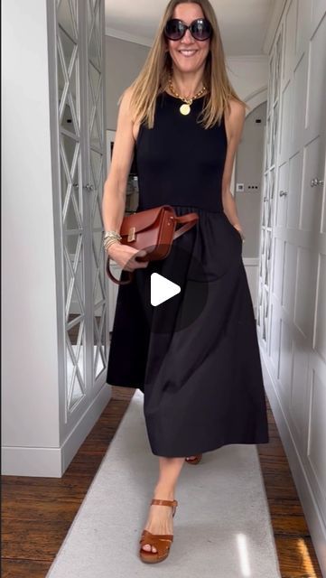 342K views · 9K likes | Hayley Karseras on Instagram: "Black and Tan🖤🤎 This stunning dress is linked here:
https://c.klarna.com/al/AGHh/
It’s THE most comfortable, versatile and chic dress and I LOVE black in the summer. It’s so beautiful styled with tan leather and beautiful gold accessories. I’ll also link it on stories and LTK for you.
Ad @me_andem 
The shoes and Bag will also be linked for you (they’re NOT @me_andem !!!)" Hayley Karseras, I Love Black, Love Black, Gold Accessories, Chic Dress, Stunning Dresses, So Beautiful, Black And Tan, Tan Leather