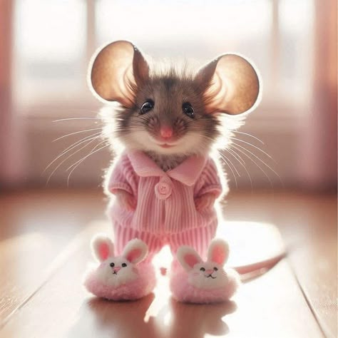 Pink Mouse, Cute Small Animals, Flower Wallpapers, Baby Mouse, Little Mouse, Cute Animals Images, Cute Mouse, Needle Felted Animals, Cute Animal Drawings