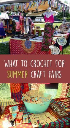 What To Crochet For Summer Craft Fairs | Gleeful Things Crochet For Summer, Sell Crochet, What To Crochet, Crochet Craft Fair, Fall Crochet, Craft Fair Displays, Summer Craft, Winter Craft, Crochet Business