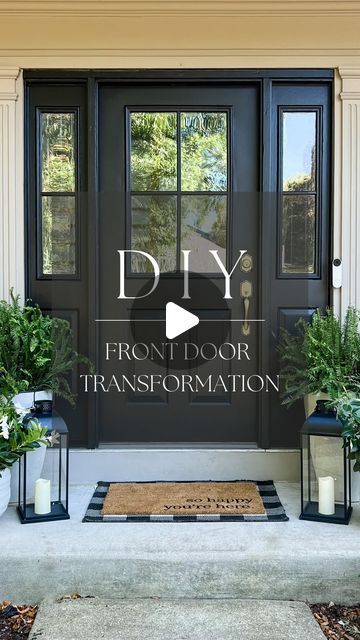 3,064 likes, 81 comments - homewithjanny on July 8, 2022: "Did you know you can totally change the look of your front door without buying a new one? I didn�..." Refurbished Front Door Ideas, Change Single Front Door To Double, Redoing Front Door, How To Make Front Door Look Bigger, Mirror On Front Door, Front Door Facelift, How To Change Glass In Front Door, How To Update 90s House, Update Front Door Diy