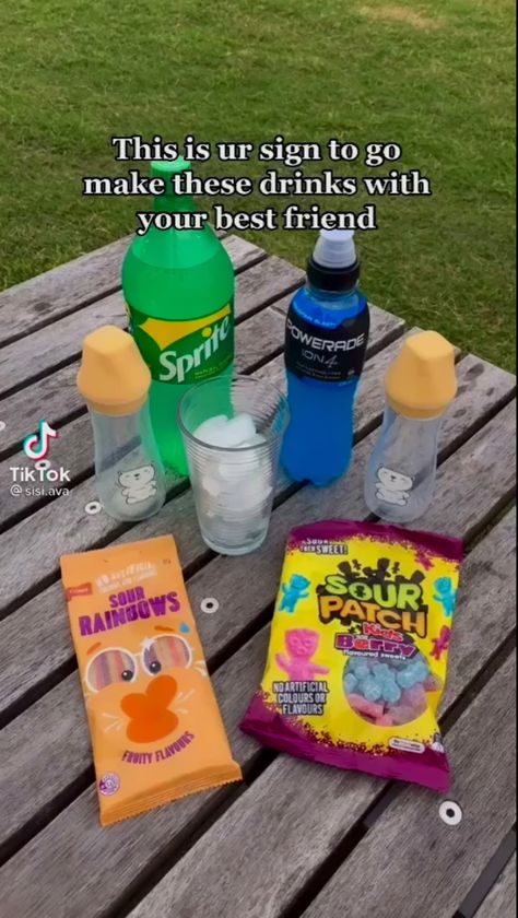 Baby Bottle Drinks Tiktok, Battery Acid Drink, Sleepover Fun, Sleepover Snacks, Sour Drink, Pop Drink, Battery Acid, Bestie Things, Slumber Party Birthday