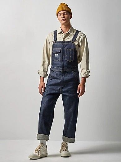 Mens Farmer Fashion, Overalls Outfit Men, Overalls Men Fashion, Brooklyn Circus, Overall Men, Overalls Outfits, Nerd Outfits, Jeans Outfit Men, Oversized Pockets