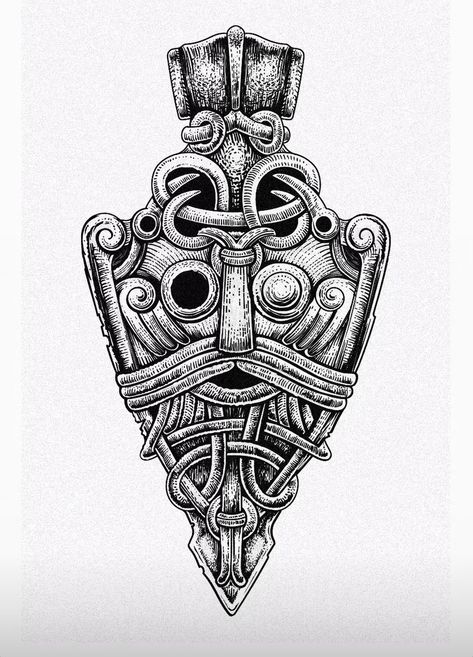 Viking Tattoos For Men, Celtic Animals, Arte Viking, History Tattoos, Mask Tattoo, Tattoo Style Drawings, Celtic Tattoos, Viking Art, Viking Tattoos