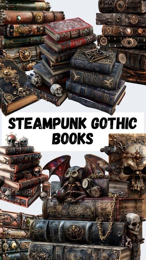 Designed with both steampunk and Gothic aesthetics in mind, this clipart is ideal for DIY projects, digital art, and printables. Whether you’re designing book covers, posters, invitations, or creating spooky decor, this versatile bundle will add an unforgettable edge to your work #Steampunk #gothgoth #creepy #darkaesthetic #gothicbooks #darkacademia #bookofshadows #witchcraft #macabre #skullsofinstagram #steampunkstyle #gothiclibrary #eerie #grungevibes #punkaesthetic #witchy #gothic #horrorl... Spooky Decor, Book Covers, Diy Projects, Digital Art