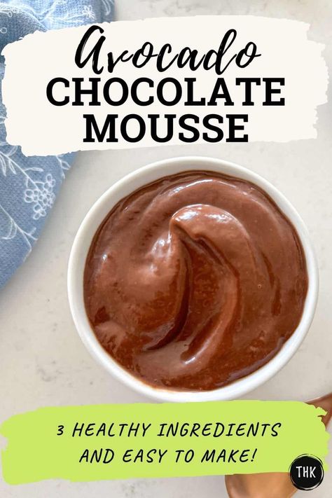 Avocado Mousse Chocolate, Avocado Mousse Recipe, Protein Mousse, Choc Mousse, Vegetarian Eating, Jello Dessert, Healthy Nutella, Vegan Chocolate Recipes, Easy Chocolate Mousse