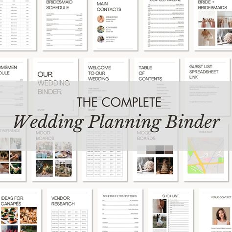 Wedding Plan Binder, Editable Canva Templates, Comprehensive Planning Kit for Brides, Perfect Wedding Gif Day Of Wedding Binder, Wedding Checklist Detailed, Wedding Gif, Day Of Coordinator, Budget Planner Free, Wedding Budget Planner, Wedding Binder, Canva Wedding, Bookkeeping Business