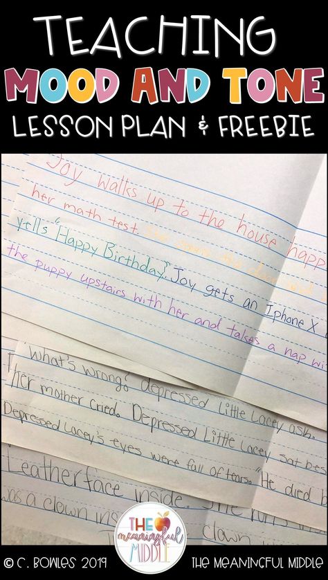 Mood and tone activities, anchor chart, interactive notebook, and lesson plan ideas. Perfect for elementary or middle school students to teach mood and tone in writing and literature. Classroom lesson to teach the difference between mood and tone, with engaging activities included! FREE! Tone In Writing, Literature Classroom, 4th Grade Reading Worksheets, Language Arts Lesson Plans, Lesson Plan Ideas, Upper Elementary Reading, 4th Grade Writing, Language Arts Lessons, Art Therapy Activities