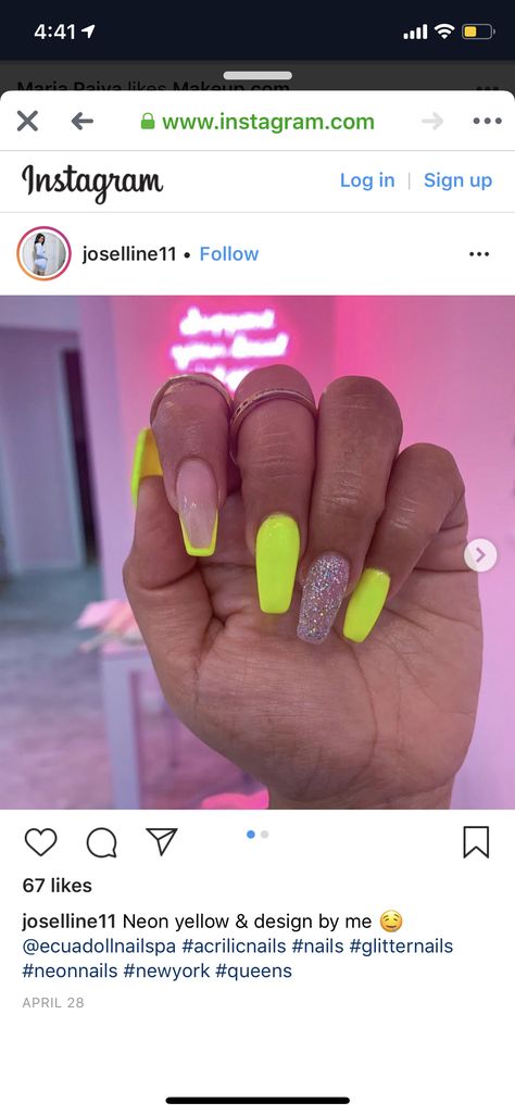 Highlighter Color Nails, Neon Yellow Nails, New Orleans Trip, Polished Nails, Trip Outfit, Neon Nails, Beach Nails, Nail Styles, Yellow Nails