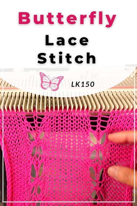 Knitting Punch Card, Lk150 Knitting Machine, Card Butterfly, Yarn Ideas, Lace Butterfly, Machine Knit, Butterfly Lace, Simple Butterfly, Knitting Videos