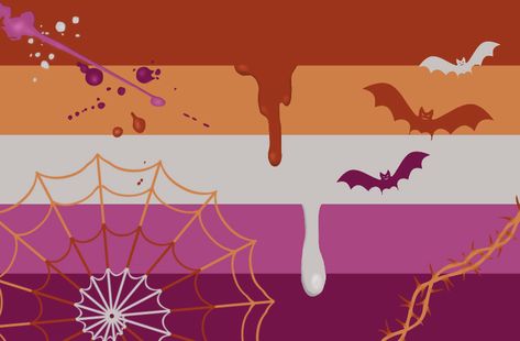 Lesbian Flag, Flag, Halloween