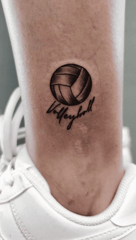 Volleyball Tattoo Design Images (Volleyball Ink Design Ideas) Volleyball Tattoo Design, Volley Tattoo, Volleyball Tattoo Ideas, Volleyball Tattoo, Tattoo Photo, Strong Tattoos, Taurus Tattoos, Incredible Tattoos, Back Of Shoulder Tattoo