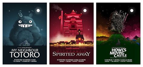 Studio Ghibli Poster Design Triptych Triptych Poster Design, Triptych Art Ideas Inspiration, Studio Ghibli Poster Horizontal, Contemporary Triptych, Ghibli Poster, Studio Ghibli Poster, Studio Ghibli Films, Ghibli Movie Poster Japanese, Film Poster Design