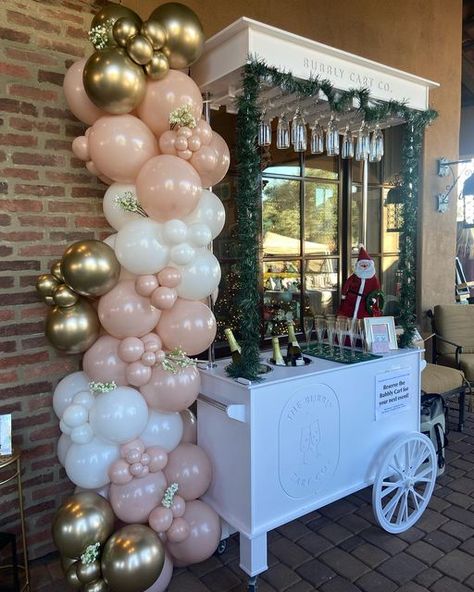 Cart With Balloons, Champagne Cart With Balloons, Party Planning Business, Balloon Garland, Balloon Decorations, Engagement Party, Party Planning, Champagne, Balloons