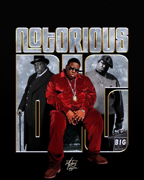 Big Poster, Bootleg Design, Hip Hop Graphic Design, Biggie Smalls Illustration, Notorious Big Art, Biggie Smalls Poster Vintage, Notorious Big Poster, The Notorious Big Album Covers, Album Covers Biggie Smalls