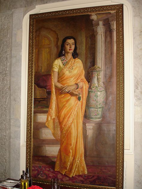 Gayatri Devi by steve.mandi, via Flickr Devi Gayatri, Gayathri Devi, Cooch Behar, Maharani Gayatri Devi, Vintage Indian Fashion, Saree Colours, Saree Inspiration, Indian Royalty, Nita Ambani