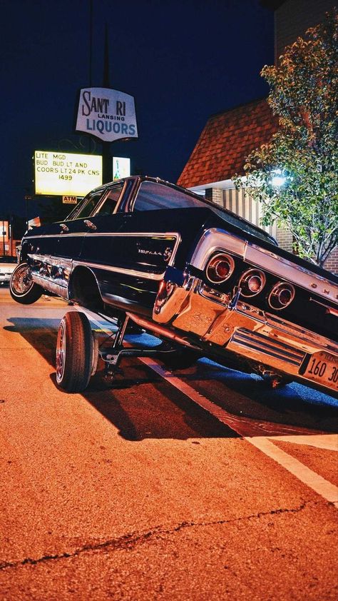 Lowrider Wallpaper, 64 Impala Lowrider, Old Sports Cars, Chicano Love, 64 Impala, Hydraulic Cars, Lowrider Cars, Old School Cars, Street Racing Cars