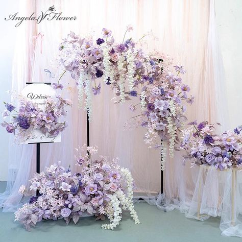 Unique Customize Wedding Decoration Flower, Wedding Arch, Table Flower Centerpiece, 5D Flower wall, Flower Arrangement, Background Decoration, Artificial Flower, Simulation plants, Christmas trees, potted plants, flower vines, Flower wreath, Flower ball, Car Flower, Various flower head accessories,Valentine's Day Gift Lavender Arch, Flower Wedding Backdrop, Flower Wedding Arch, Lilac Wedding Themes, Table Floral Decorations, Arch Table, Wedding Lavender, Flower Vines, Wreath Flower