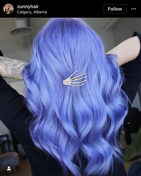 Periwinkle Peekaboo Hair, Periwinkle Hair Color, Periwinkle Blue Hair, Periwinkle Aesthetic, Periwinkle Hair, Lilac Hair Color, Blue Purple Hair, Stylish Hair Colors, Blue Hair Highlights