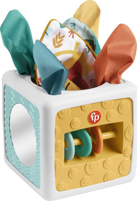 Fisher-Price Tissue Fun Activity Cube Baby Sensory Crinkle Toys for Newborns Baby Zintuiglijk, Activity Cube Baby, Toys For Newborns, Baby Learning Toys, Baby Sensory Toys, Activity Cube, Soothing Baby, Newborn Toys, Baby Sensory